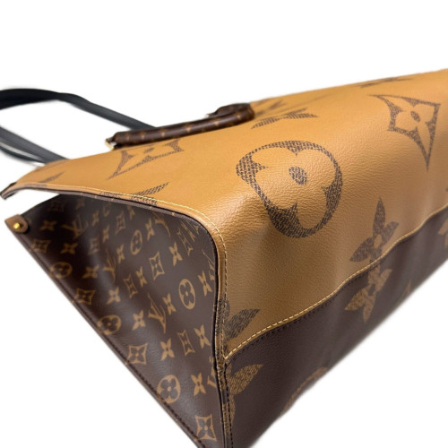 Louis Vuitton Onthego GM Reverse Monogram Giant Black Brown Louis Vuitton Onthego GM Reverse Monogram Giant Black Brown