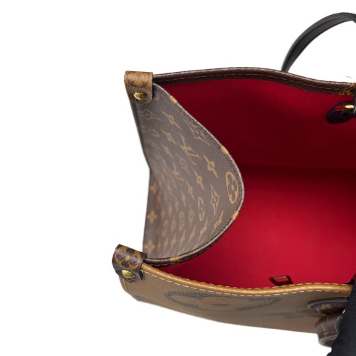 Louis Vuitton Onthego GM Reverse Monogram Giant Black Brown Louis Vuitton Onthego GM Reverse Monogram Giant Black Brown