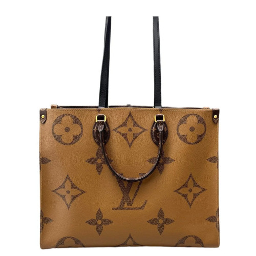 Louis Vuitton Onthego GM Reverse Monogram Giant Black Brown Louis Vuitton Onthego GM Reverse Monogram Giant Black Brown
