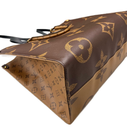 Louis Vuitton Onthego GM Reverse Monogram Giant Black Brown Louis Vuitton Onthego GM Reverse Monogram Giant Black Brown
