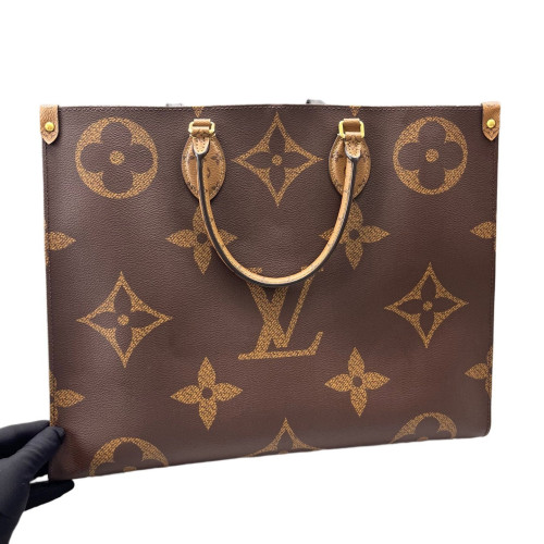 Louis Vuitton Onthego GM Reverse Monogram Giant Black Brown Louis Vuitton Onthego GM Reverse Monogram Giant Black Brown