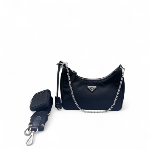 Prada Mini Re-Edition 2000 Shoulder Bag Nylon Vela Black