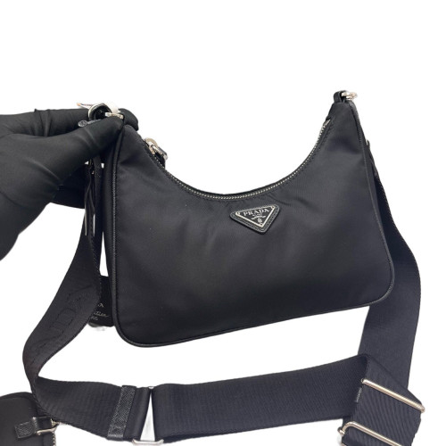Prada Mini Re-Edition 2000 Shoulder Bag Nylon Vela Black