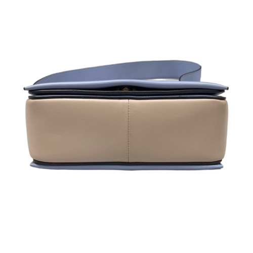 Celine Medium Frame Shoulder Bag Calfskin Dusty Blue Beige