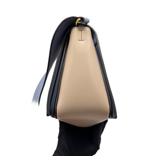 Celine Medium Frame Shoulder Bag Calfskin Dusty Blue Beige
