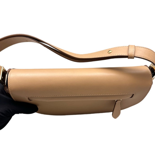 Burberry Small Chain Olympia Shoulder Bag Smooth Calfskin Natural Tan