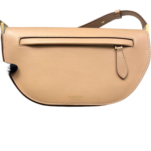 Burberry Small Chain Olympia Shoulder Bag Smooth Calfskin Natural Tan