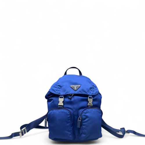 Prada Backpack Tessuto Nylon Calfskin Blue