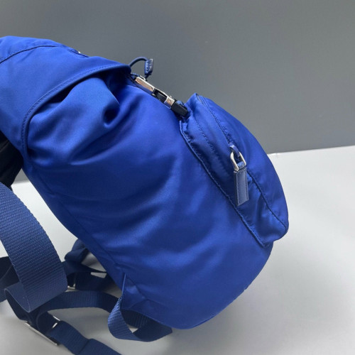 Prada Backpack Tessuto Nylon Calfskin Blue