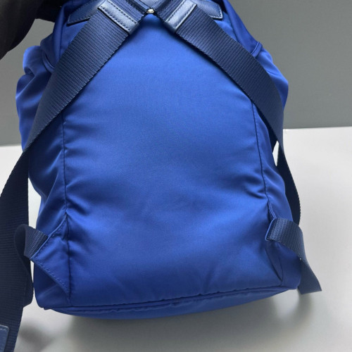 Prada Backpack Tessuto Nylon Calfskin Blue