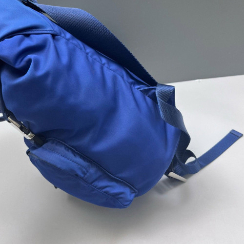 Prada Backpack Tessuto Nylon Calfskin Blue