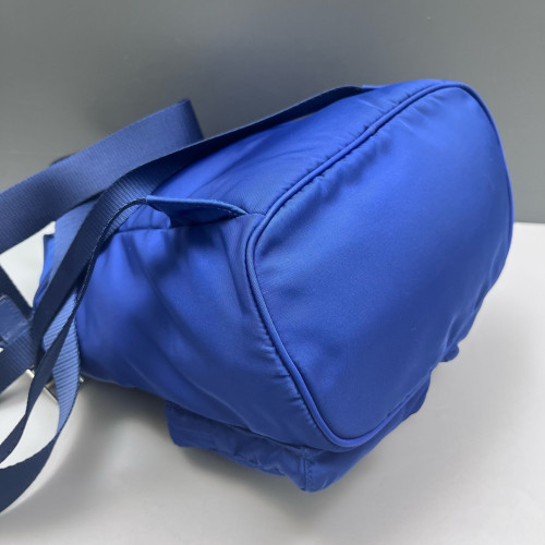 Prada Backpack Tessuto Nylon Calfskin Blue