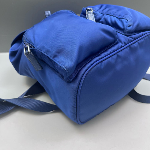Prada Backpack Tessuto Nylon Calfskin Blue