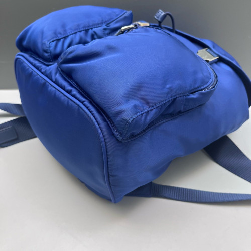 Prada Backpack Tessuto Nylon Calfskin Blue