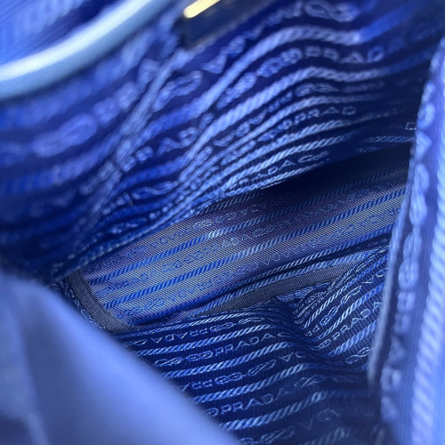 Prada Backpack Tessuto Nylon Calfskin Blue