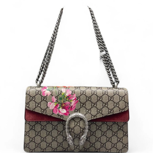 Gucci Flora Meium Dionysus GG Supreme Monogram Beige Black Pink Gucci Flora Meium Dionysus GG Supreme Monogram Beige Black Pink