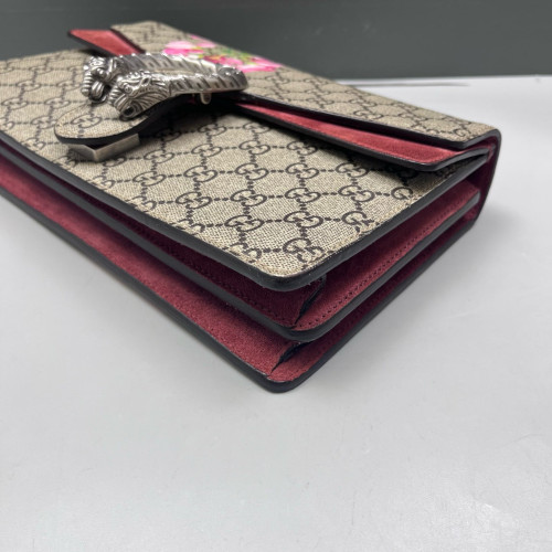 Gucci Flora Meium Dionysus GG Supreme Monogram Beige Black Pink Gucci Flora Meium Dionysus GG Supreme Monogram Beige Black Pink