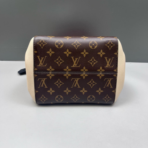 Louis Vuitton Fold Tote PM Monogram Calfskin Red White Brown