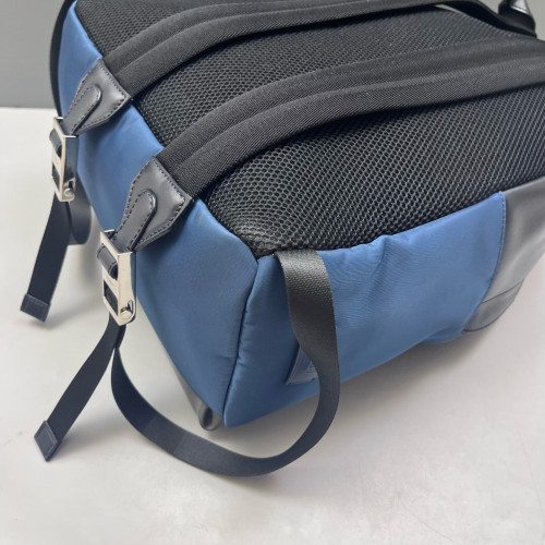 Fendi Monster Eyes Large Backpack Calfskin Blue Grey Black