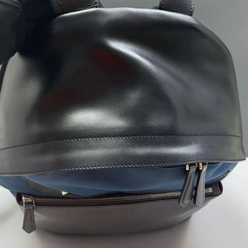Fendi Monster Eyes Large Backpack Calfskin Blue Grey Black