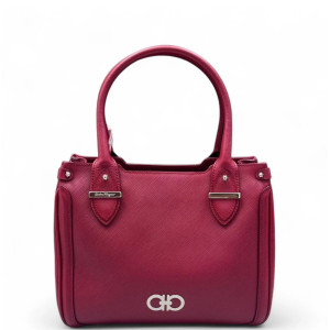 Salvatore Ferragamo Handbag Saffiano Calfskin Red