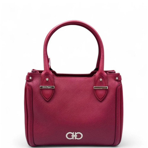 Salvatore Ferragamo Handbag Saffiano Calfskin Red
