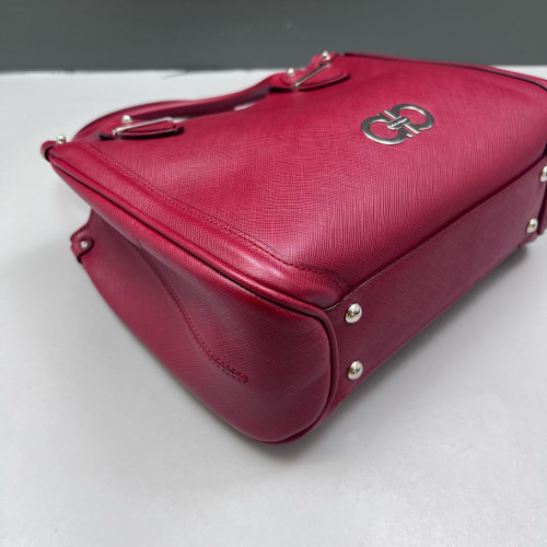 Salvatore Ferragamo Handbag Saffiano Calfskin Red