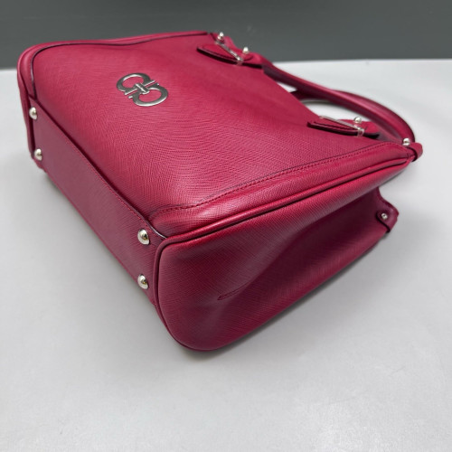 Salvatore Ferragamo Handbag Saffiano Calfskin Red
