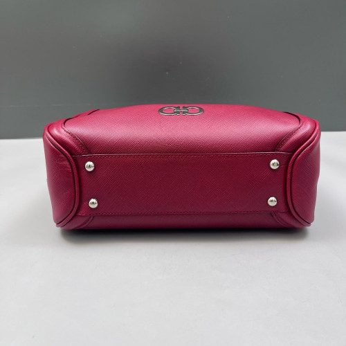 Salvatore Ferragamo Handbag Saffiano Calfskin Red