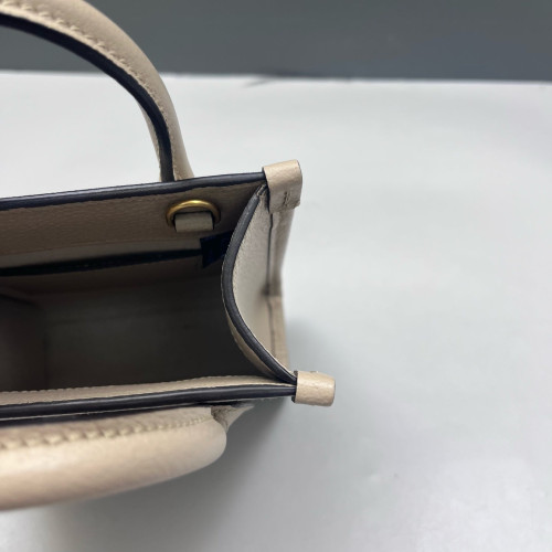 Gucci Mini Interlocking G Tote GG Supreme Monogram Light Grey Beige White