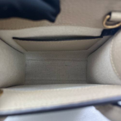 Gucci Mini Interlocking G Tote GG Supreme Monogram Light Grey Beige White