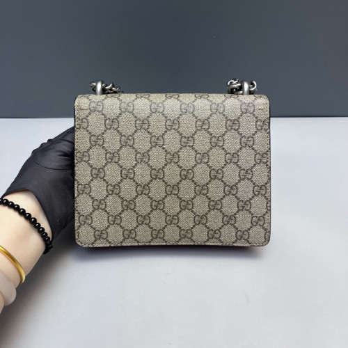 Gucci Small Dionysus GG Supreme Monogram Suede Red