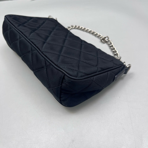 Prada Chain Hobo Tessuto Nylon Black