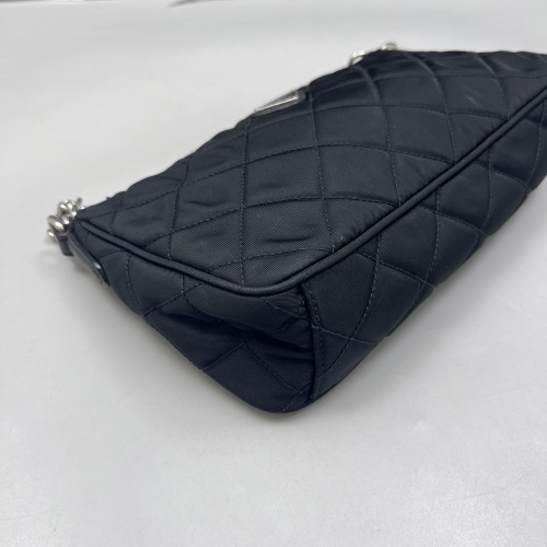Prada Chain Hobo Tessuto Nylon Black