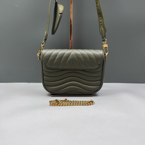 Louis Vuitton New Wave Multi Pochette Calfskin Green
