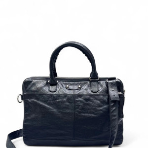 Balenciaga Briefcase Arena Lambskin Black