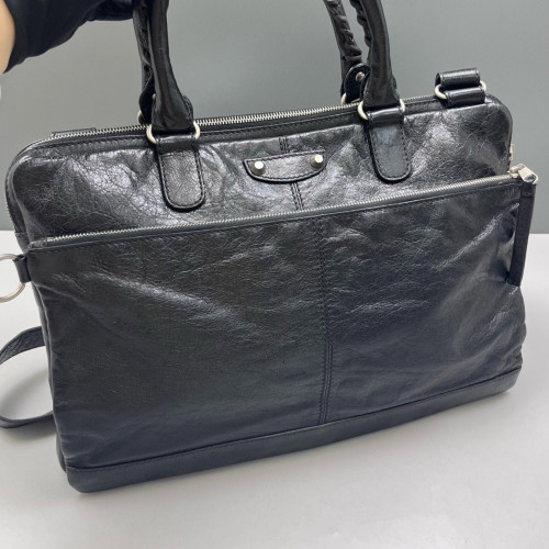 Balenciaga Briefcase Arena Lambskin Black