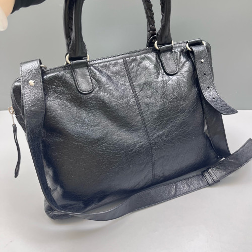 Balenciaga Briefcase Arena Lambskin Black