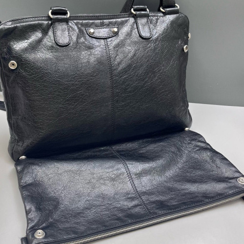 Balenciaga Briefcase Arena Lambskin Black