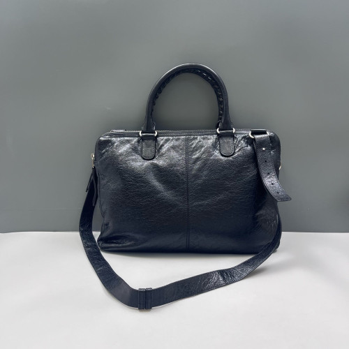 Balenciaga Briefcase Arena Lambskin Black