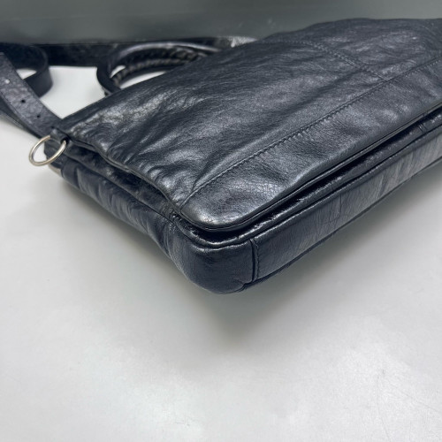 Balenciaga Briefcase Arena Lambskin Black
