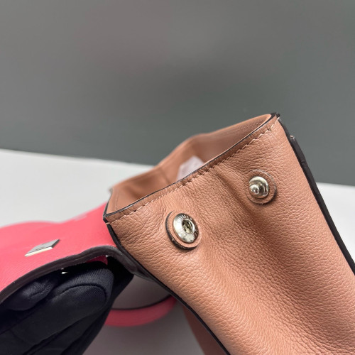 Louis Vuitton Lockme II Chain Bag BB Calfskin Pink Brown