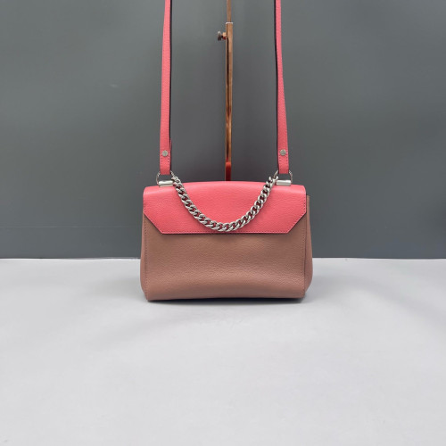Louis Vuitton Lockme II Chain Bag BB Calfskin Pink Brown