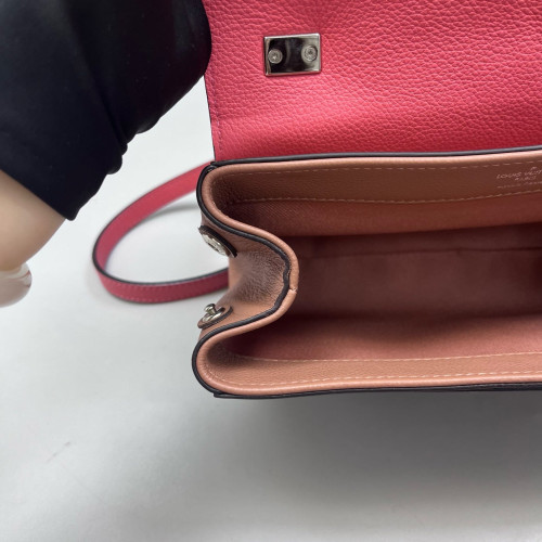 Louis Vuitton Lockme II Chain Bag BB Calfskin Pink Brown