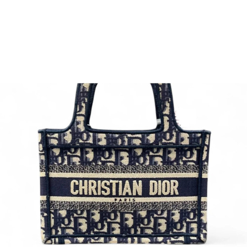 Dior Mini Book Tote Oblique Navy Beige Dior Mini Book Tote Oblique Navy Beige