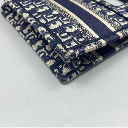 Dior Mini Book Tote Oblique Navy Beige Dior Mini Book Tote Oblique Navy Beige