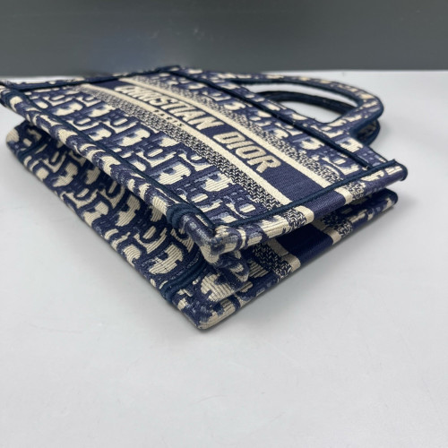 Dior Mini Book Tote Oblique Navy Beige Dior Mini Book Tote Oblique Navy Beige