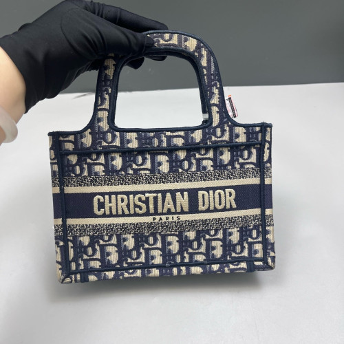 Dior Mini Book Tote Oblique Navy Beige Dior Mini Book Tote Oblique Navy Beige