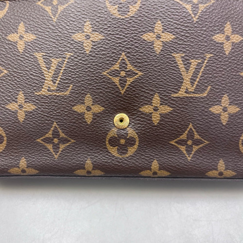 Louis Vuitton Pochette Felicie Chain Wallet Monogram Brown Fuchsia