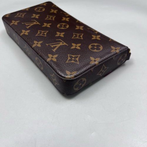 Louis Vuitton Pochette Felicie Chain Wallet Monogram Brown Fuchsia